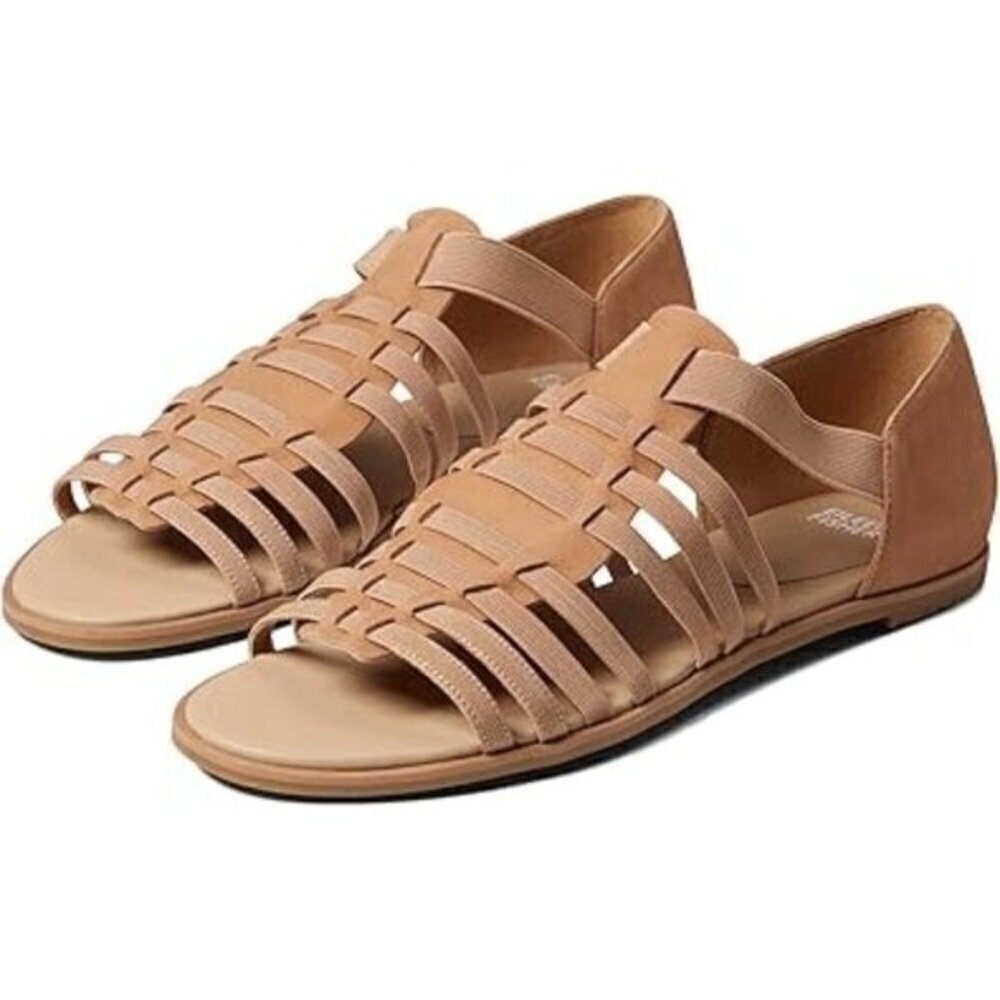 Eileen Fisher Womens Rato Elastic Gladiator Sandals Size 10 Honey Tan